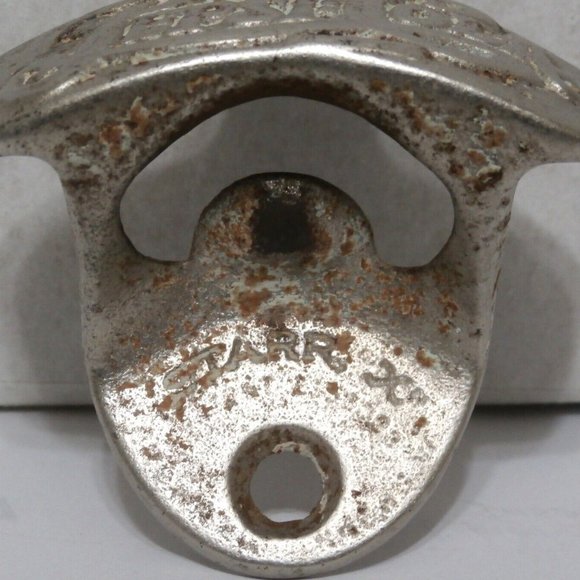 RARE VINTAGE 2 DOT PEPSI COLA WALL MOUNT BOTTLE OPENER STARR X - Picture 2 of 4